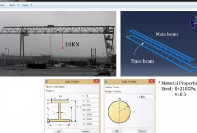 آموزش تحلیل جرثقیل دروازه ای در نرم افزار آباکوس abaqus